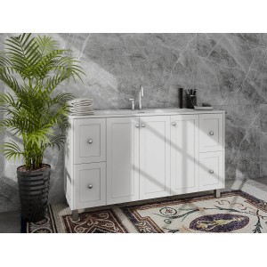 MJ12 Matte White MDF Free Standing Vanity Cabinet Only